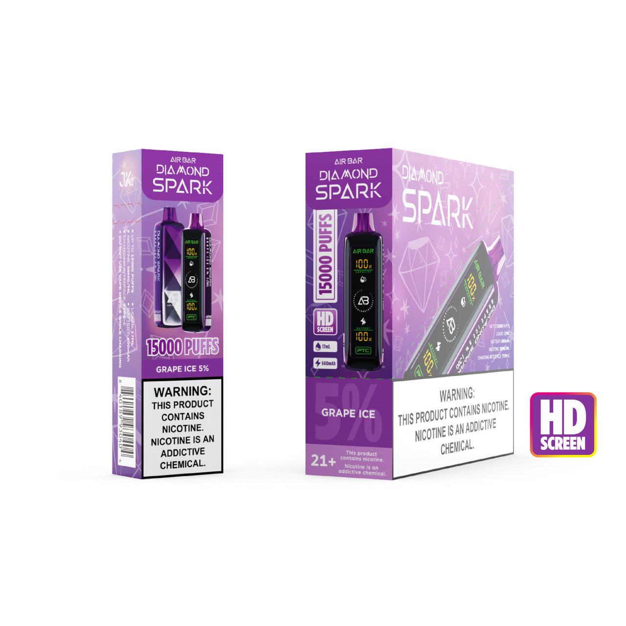 AirBar Diamond Spark 15000 Puffs (Display Of 5)
