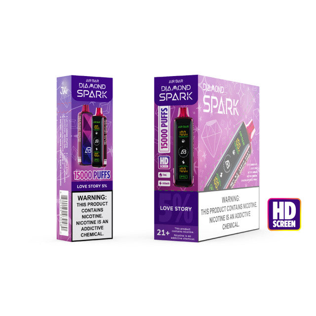AirBar Diamond Spark 15000 Puffs (Display Of 5)