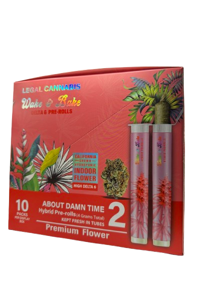 Wake&Bake 10 Pack Pre Roll Display Box