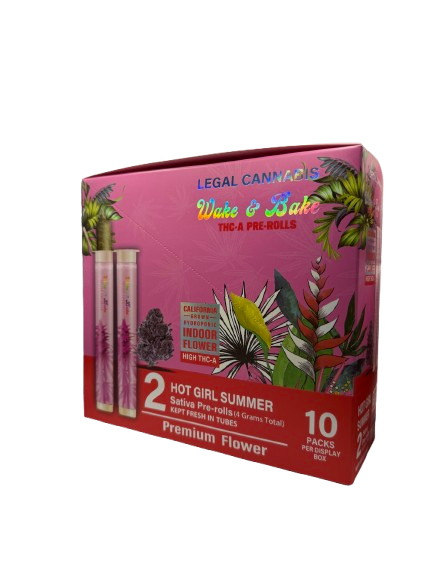 Wake&Bake 10 Pack Pre Roll Display Box