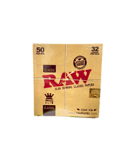 RAW Classic Slow Burning Classic Papers King Size Slim 32 Per Pack 50 Per Box