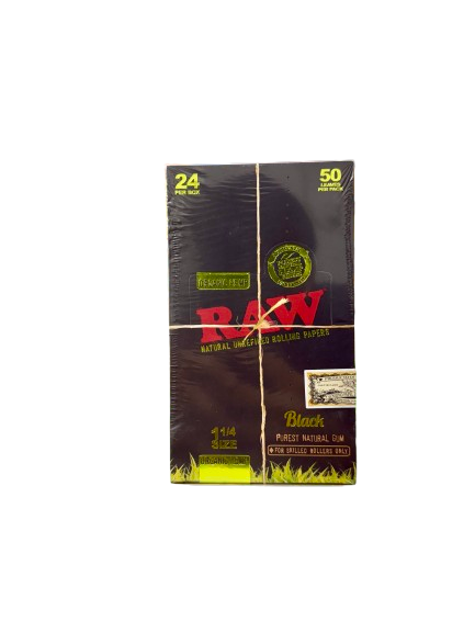 RAW Natural Unrefined Rolling Papers 50 Leaves Per Pack 24 Per Box