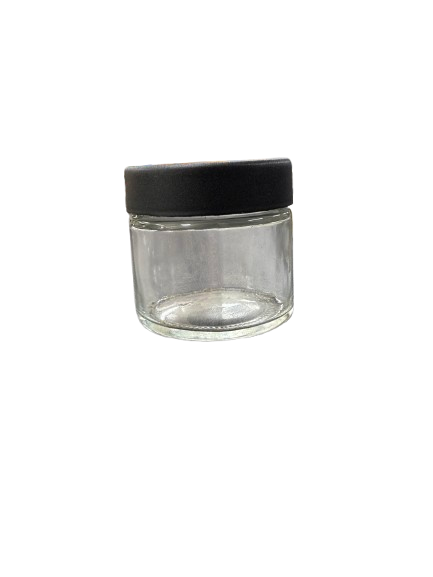 60 ML Clear Glass With Black Top