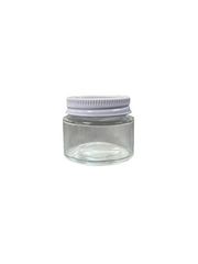 60 ML Clear Glass White Top