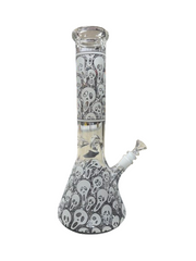 12.5″ Ghost Design Glass Bong Pipe