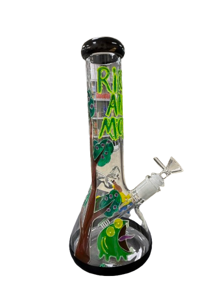 12.5″ Rick And Morty Glass Bong Pipe