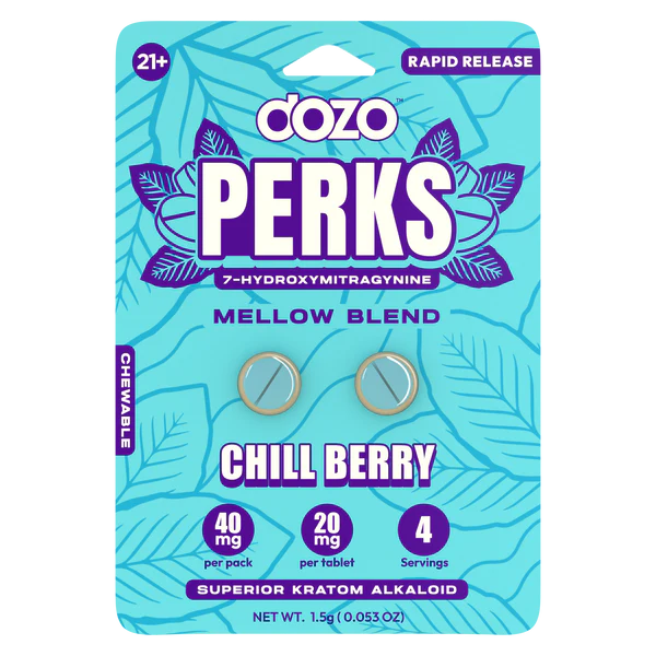 DOZO PERKS 7-Hydroxymitragynine (2ct) - 40mg each pack