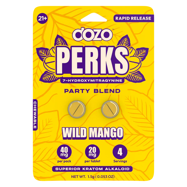 DOZO PERKS 7-Hydroxymitragynine (2ct) - 40mg each pack