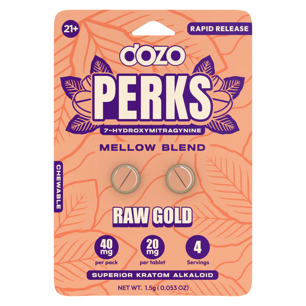 DOZO PERKS 7-Hydroxymitragynine (2ct) - 40mg each pack